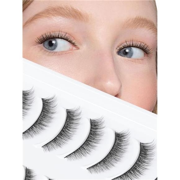 Other - Wispy Lashes Natural Cat Volume  7mm Short Eyelashes 3D Curly  10 Pair